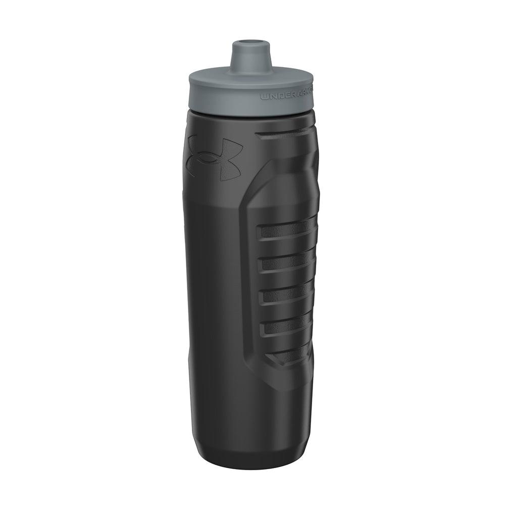 Under Armour UA Sideline Squeeze 32 oz. Water Bottle :Black | Pitch Grey - iRUN Singapore