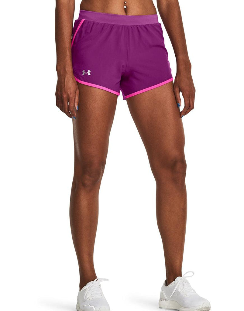 Under Armour Women's Fly By 2.0 Shorts :Mystic Magenta - iRUN Singapore